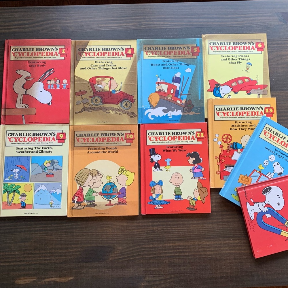 Charlie Brown’s Cyclopedia Books Series 1, 4-6, 9-11, 13-15 Hardcover Set